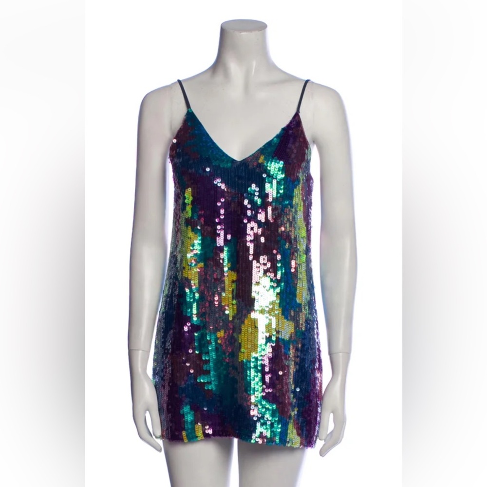 Fleur Du Mal sequin multicolored slip dress